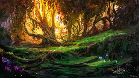 Enchanted Forest 3 by JKRoots on DeviantArt | Fantasy landscape, Forest ...