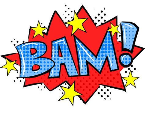 Comic sound effects BAM Sticker by AND Sticker | Comic sound effects, Pop art comic, Comics