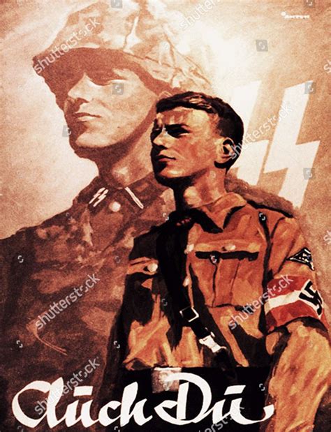 Propaganda Poster Hitler Youth Members Which Editorial Stock Photo ...