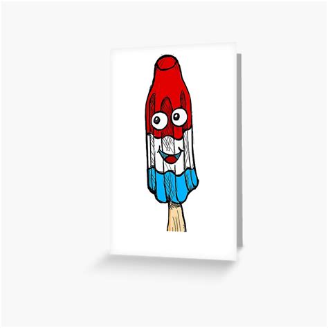 "Firecracker Bomb Pop Ice Cream Truck Popsicle Treat Illustration" Greeting Card for Sale by ...