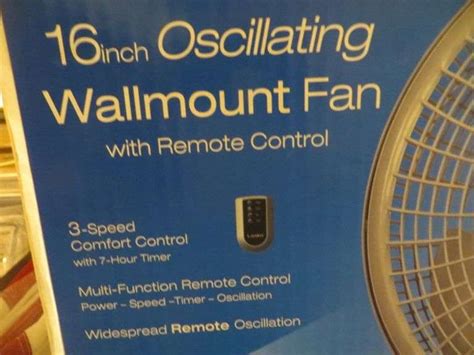 New Lasko 16" Oscillating Wall Mount Fan - Lambrecht Auction, Inc.