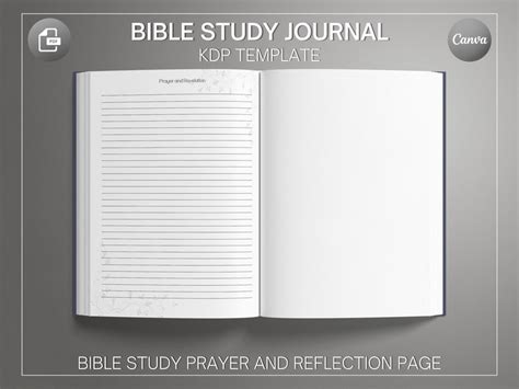 Bible Study Journal CANVA Template 8.5x11 Inches with Bleed Commercial ...