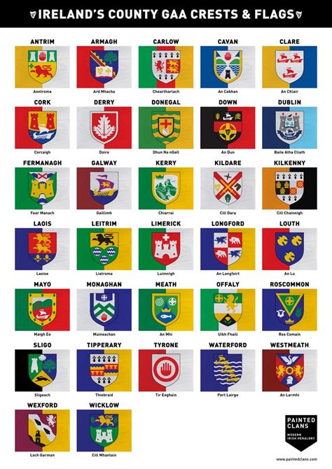 the flags of ireland and other countries are shown in this poster ...