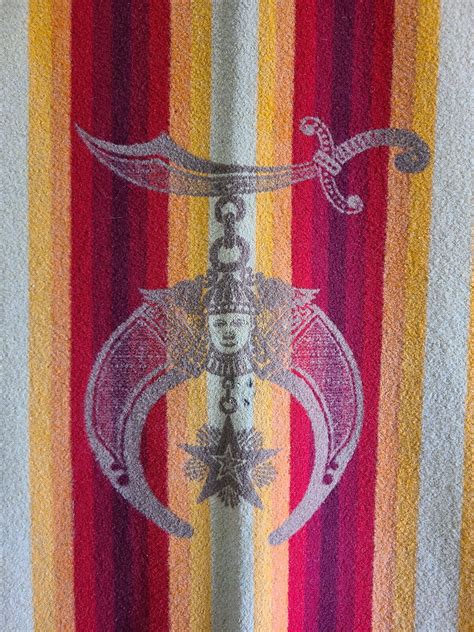 Vintage 1920s Shriners Masonic Two Sided Trade Blanket | #4608405437