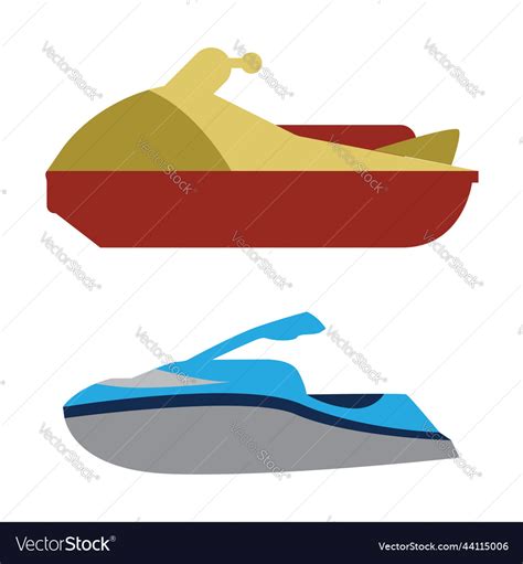 Set of jet ski Royalty Free Vector Image - VectorStock