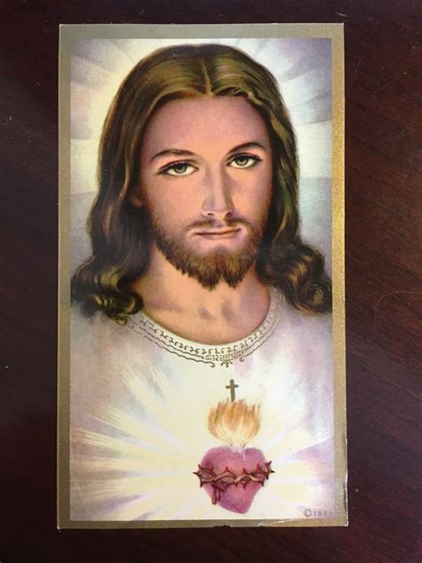 Novena to the Sacred Heart of Jesus Vintage Prayer Card