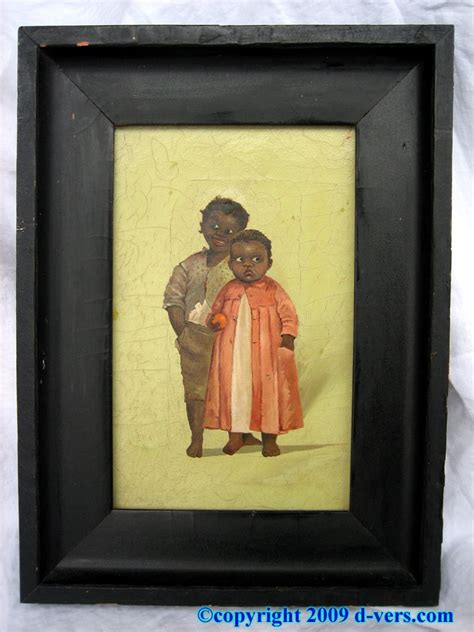 FOLK ART Painting Black Children RARE Early 1800s : Shop Online ...