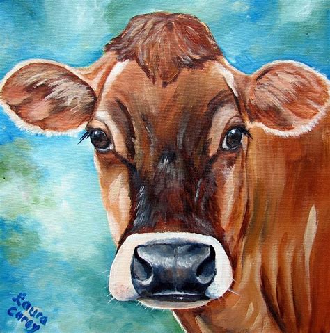 Jersey Cow Painting at PaintingValley.com | Explore collection of ...