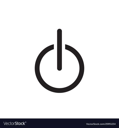 Power icon flat icon on off symbol Royalty Free Vector Image