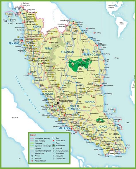 Travel map of Malaysia - Ontheworldmap.com