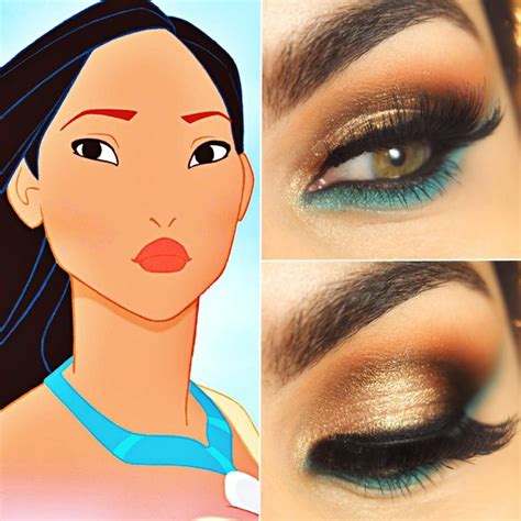 Pocahontas-inspired make-up. | Disney inspired makeup, Disney princess ...