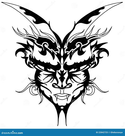 Devil tattoo stock vector. Image of ornamental, icon - 22842725