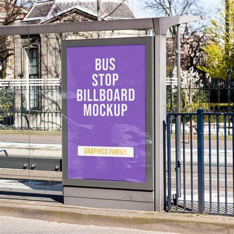 Free Bus Stop Billboard Mockup PSD » CSS Author