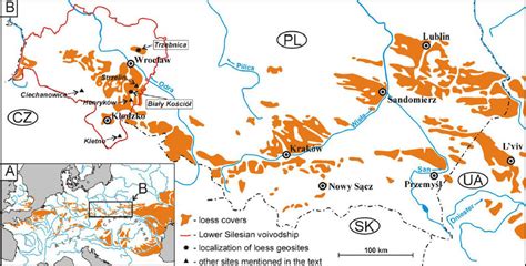 A – Map of loess distribution in Europe; B - Location of all Lower... | Download Scientific Diagram