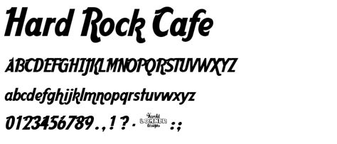 Hard Rock Cafe Free Font Download - Font Supply