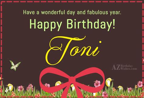 Happy Birthday Toni