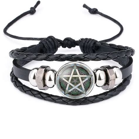 Vintage Pentagram Supernatural Charm Bracelet Ancient Egypt Pentacle ...