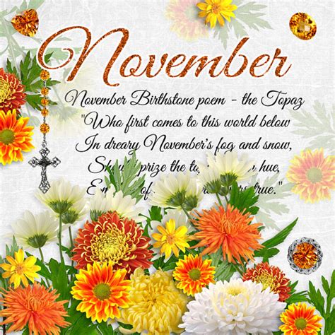 November Birthstone Color and Flower - Monthly Birthstones