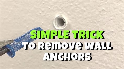 How to REMOVE Wall Anchors #diy #doityourself #renovation #wall #howto #drywall #home - YouTube