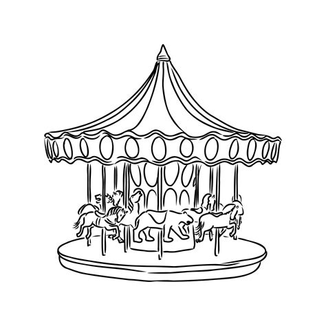 carousel vector sketch 7315080 Vector Art at Vecteezy