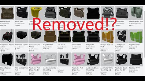 military Vests Removed from roblox!!??? - YouTube