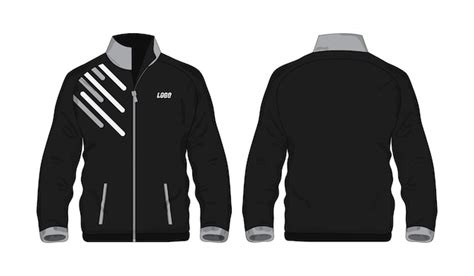 Premium Vector | Sport jacket gray and black template shirt for design ...