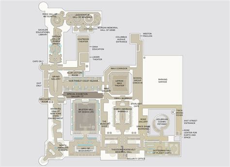 Museum Map: Free App or Printable Downloads | AMNH | Floor plans, Museum tours, Night at the museum