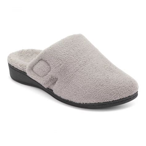 Vionic Women's Gemma Mule Slipper Light Grey | Laurie's Shoes