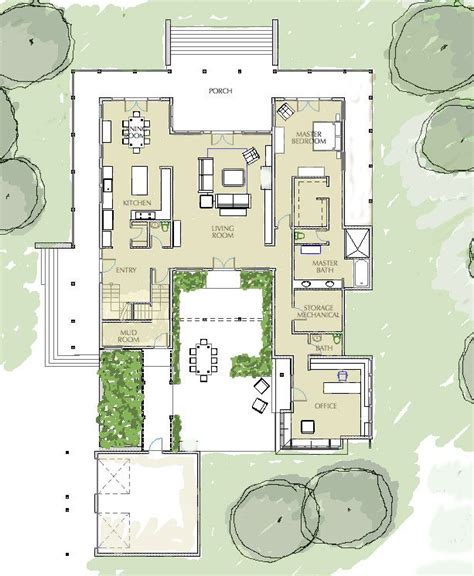 Courtyard house plans – Artofit