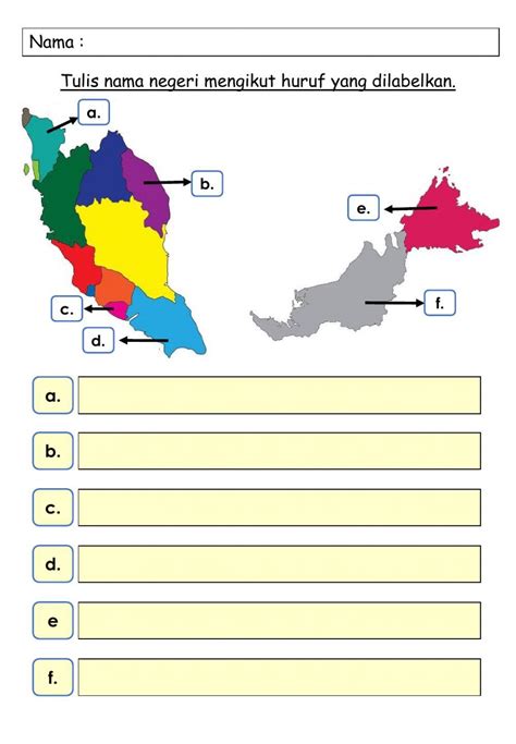 PSSAS Tahun 4 - Negaraku Malaysia worksheet | Live Worksheets