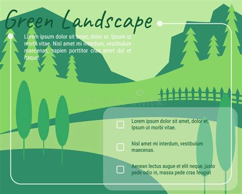 Green Landscape Infographic Template Stock Vector - Illustration of ...