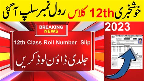 BISE AJK Board Mirpur Roll No Slips 2023 ajkbise.edu.pk | AJK Mirpur Board 11th, 12th Class Roll ...