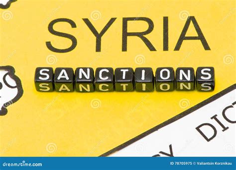 Sanctions on Syria stock image. Image of action, culture - 78705975