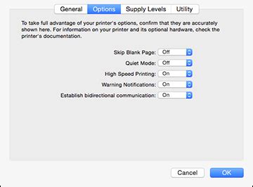 Selecting Printing Preferences - Mac