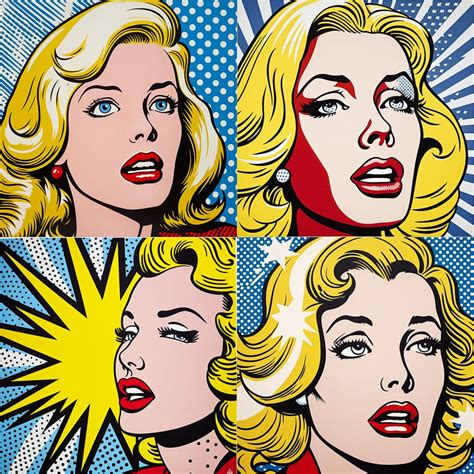 Roy Lichtenstein AI Art Style - Pop Art Revolution - Roy Lichtenstein Stable Diffusion - Roy ...