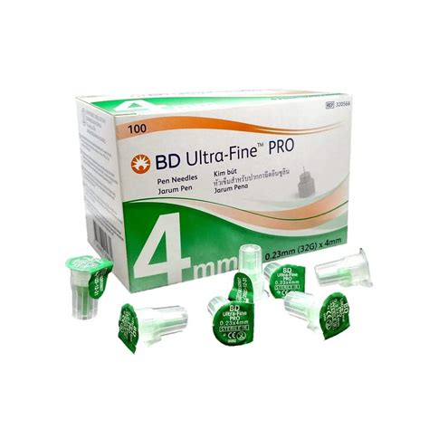 BD Ultra-Fine ™ Pro Pen Needles•Jarum Pen 4mm (32G)x4mm) 100Pcs/Box ...