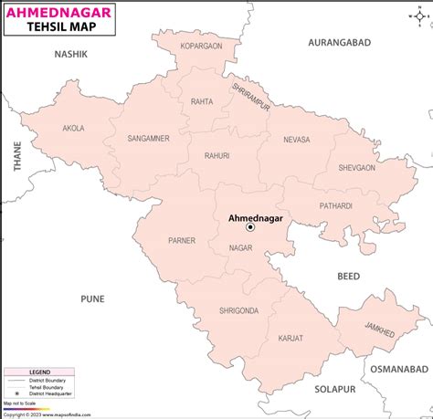 Ahmednagar Map With Villages - Brandy Tabbitha