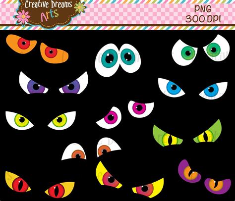 Spooky Eyes Clipart Instant Download | Etsy in 2021 | Spooky eyes ...