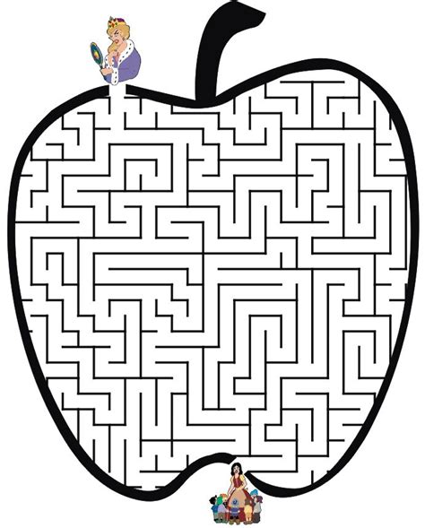 Printable Snow White Maze Puzzle | Mazes for kids, Maze puzzles, Printable mazes