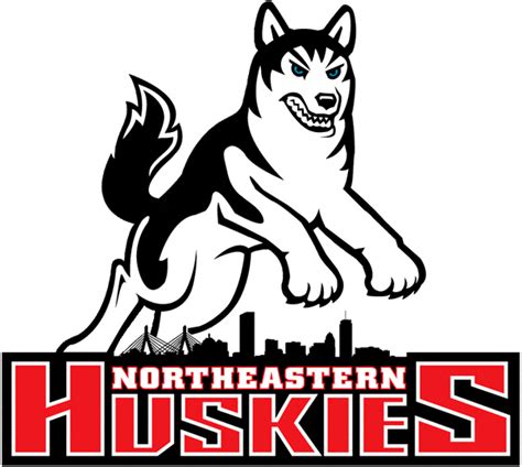 Northeastern Huskies Primary Logo History | College logo, Usa university, Husky logo