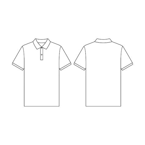 Premium Vector | Template polo shirt vector illustration flat design outline template clothing ...