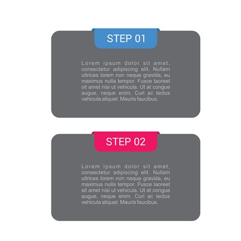 Steps infographics design with typography vector 13342009 Vector Art at ...