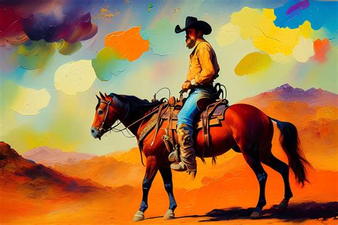 Cowboy Digital Art by Jim Hurst - Fine Art America