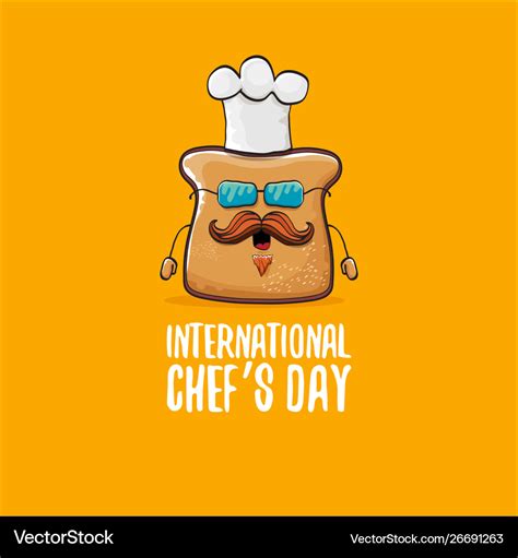 International chef day greeting card or banner Vector Image