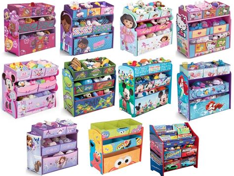 KIDS GIRLS BOYS DISNEY MULTI-BIN TOY ORGANIZER BOXES STORAGE-MULTIPLE ...