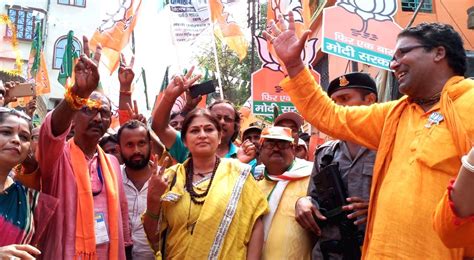 Rupa Ganguly during a BJP road show