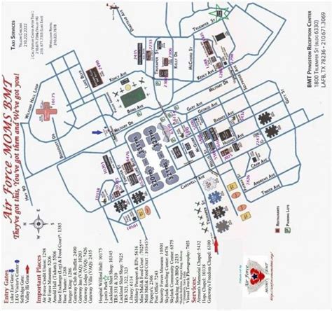 Printable Base Map with Building Numbers | Lackland air force base, Air force graduation, Map