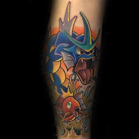 30 Magikarp Tattoo Designs For Men - Pokemon Fish Ideas