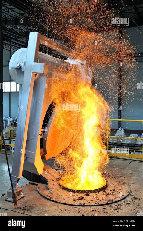 Iron melting furnace Stock Photo - Alamy