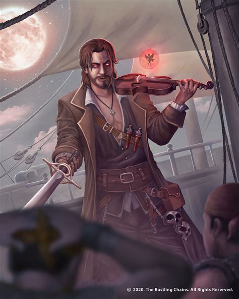 Deryl Arrazaq - Fantasy Pirate Male Invasion in Moon Night Seas